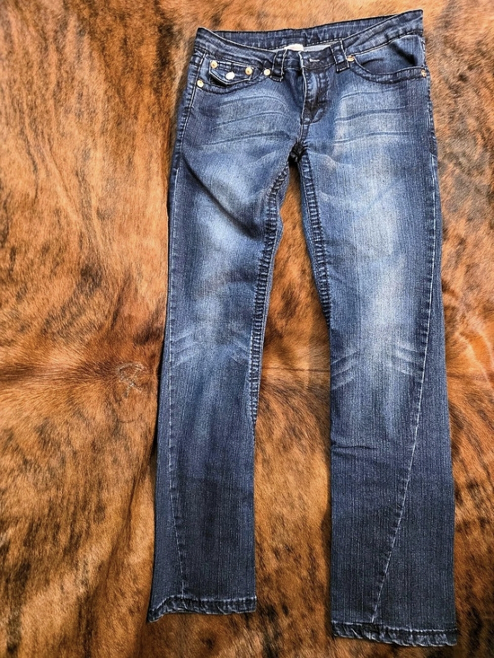 Vintage True Religion Johnny's Super T Skinny Low Rise Jeans Blue 29W 30 Inseam